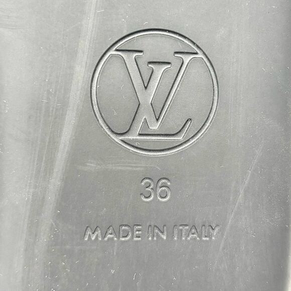 Louis Vuitton Sunbath LV Monogram Metallic Slip On Slides Sandals 36 - Picture 6 of 7